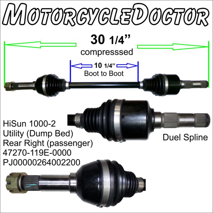 CV Axle Rear Right HiSun 1000-3 UTILITY