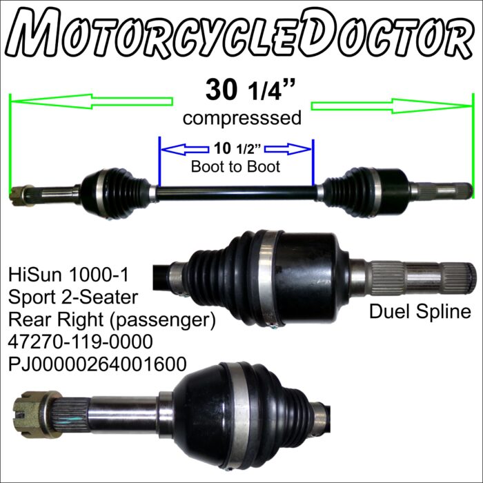 CV Axle Rear Right 1000 SPORT 2 Seater