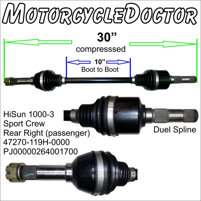 CV Axle Rear Right 1000-3 Sport Crew