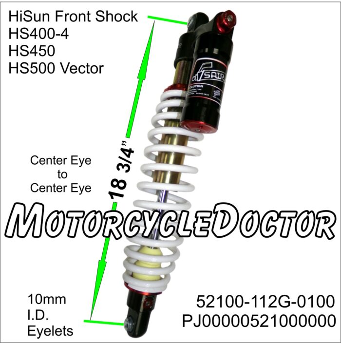 Front Shock HiSun UTV 400, 450, 500 Vector Nitrogen Air Bag