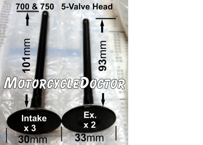 VALVE SET 700-750 Intake Exhaust Valves & Seals - Image 2