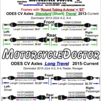 ODES Front Left Axle 800/1000 Short Travel - Image 2