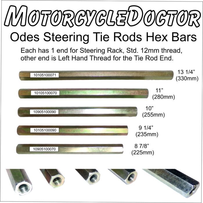 ODES Tie Rod Steering Rack Rod 8 7/8" - Image 2
