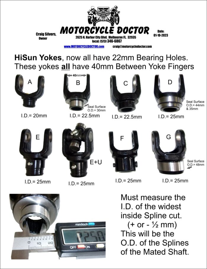 U Joint and Yokes Front Diff to 24mm ish Drive Shaft - Image 4