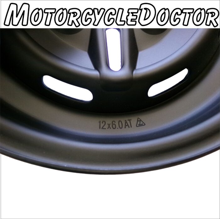 Rim Steel 12" Front Black - Image 2