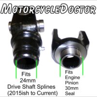 Universal Joint and Yokes fits 24mm Drive Shaft and Engine Output Pinion - Image 2