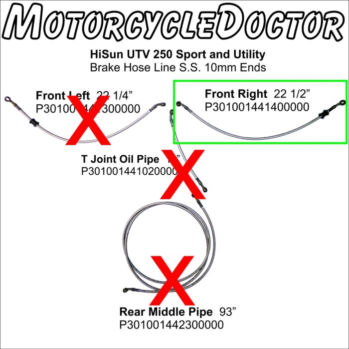 Brake Line Hose HS 250 Front Right