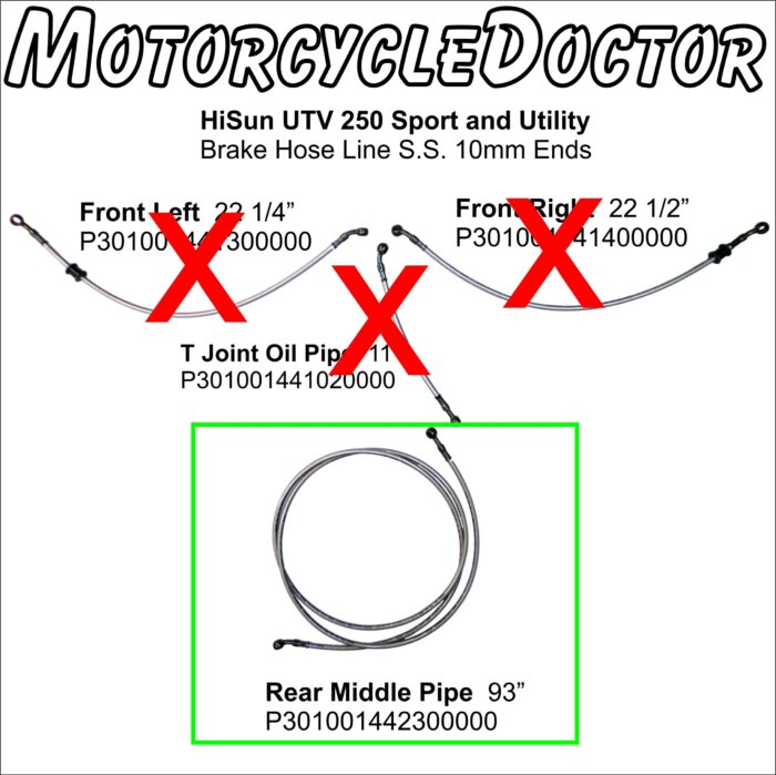 Brake Line Hose HS 250 Rear