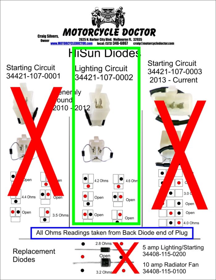 Diode Block Starting Lighting Circuit