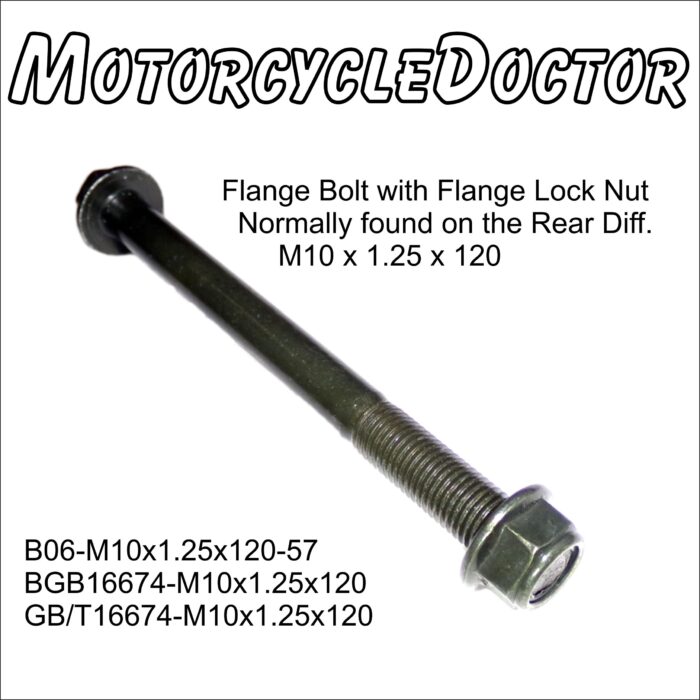 Flange Bolt M10 x 120 and Nut, M10x120 Rear Diff Bolt
