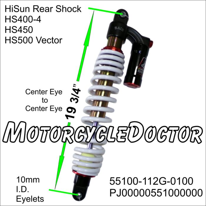 Shock REAR HiSun UTV 400, 450, 500 Vector Nitrogen Air Bag