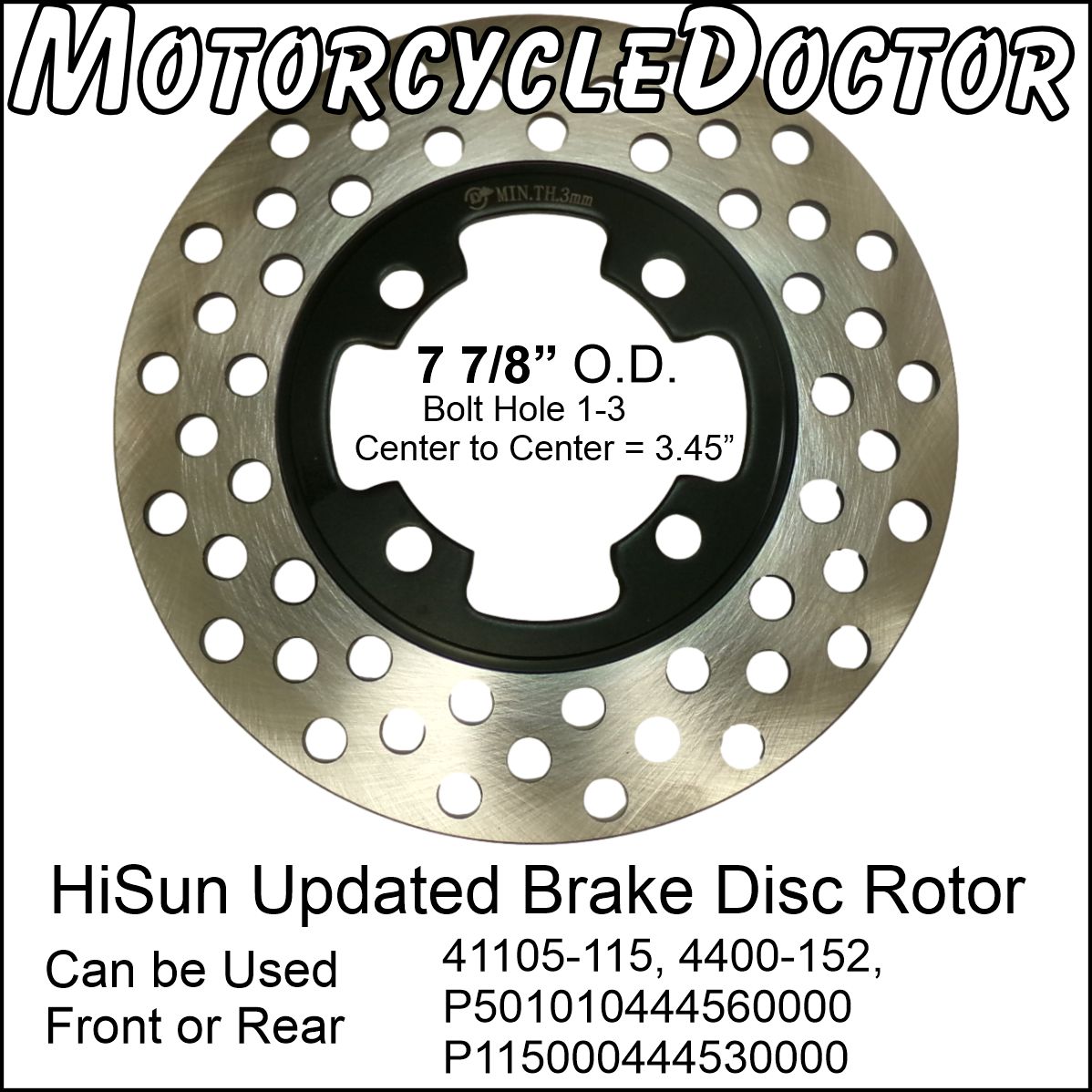 Brake Rotor Inner Rotor Plate Brake Disc Plate Rotor 7 7/8″ O.D. HiSun – Motorcycle Doctor